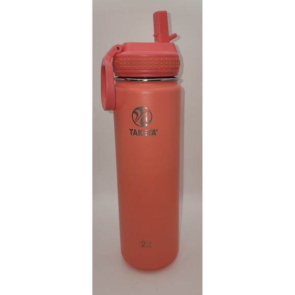 Takeya Other - Takeya Actives 22oz Insulated Stainless Steel Water Bottle Coral Pink Lid
